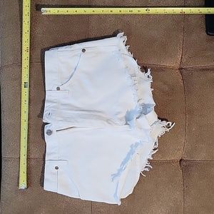 Wrangler 936 Denim Shorts White